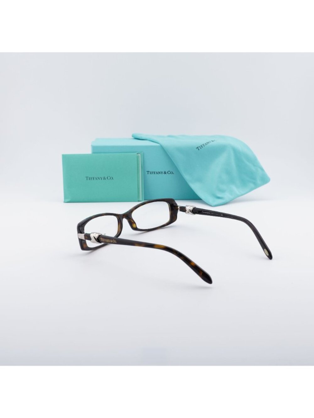 Tiffany & Co TF2016 8015 Eyeglasses Havana 53mm Rectangle Frame - Picture 4 of 9